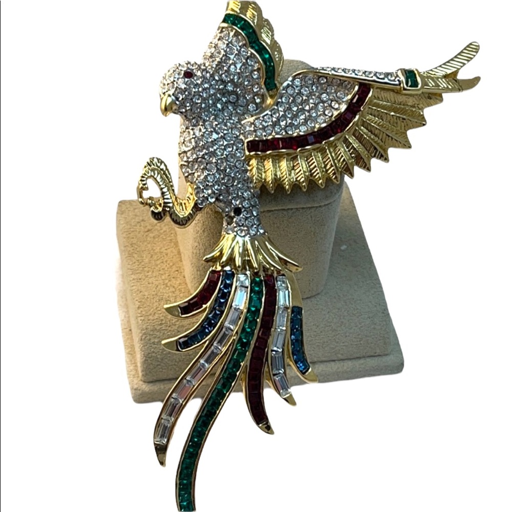 Lovely colorful crystal rhinestone  birds of paradise brooch rhinstones Dorlan - Picture 6 of 13